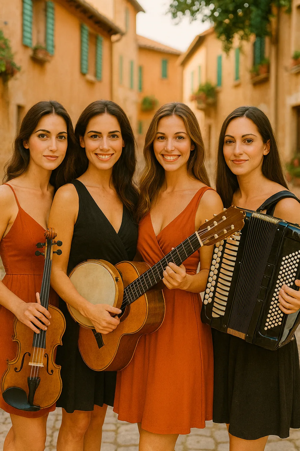 Magic Melody Makers group portrait in Italy