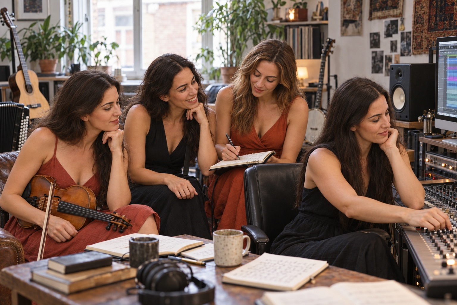 Imagined Magic Melody Makers ensemble working together in a studio